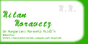 milan moravetz business card